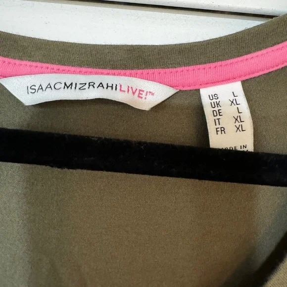 Isaac Mizrahi Live Sleeveless Maxi Dress Side Slits-Reg Size Large Fall Olive - Picture 2 of 9